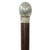 Original British WWI Officer's Private Purchase Leather Covered Aluminum Swagger Stick With Weighted Skull End For Use As Trench Club Circa 1917 Original Items