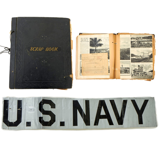 Original U.S. WWII USS Maryland Aviation Observation Squadron 1 Floatplane Aircraft Skin and Scrapbook For Seaman 1st Class Francis Dryja, Stationed At Pearl Harbor Original Items