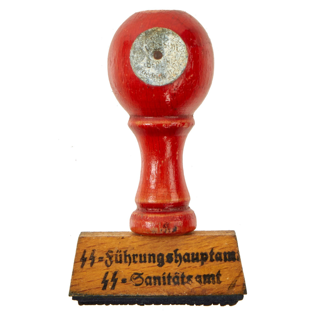 Original German WWII SS Main Management Office Health Department Document Stamp by Stempel-Wünsche Berlin - Schutzstaffel Original Items