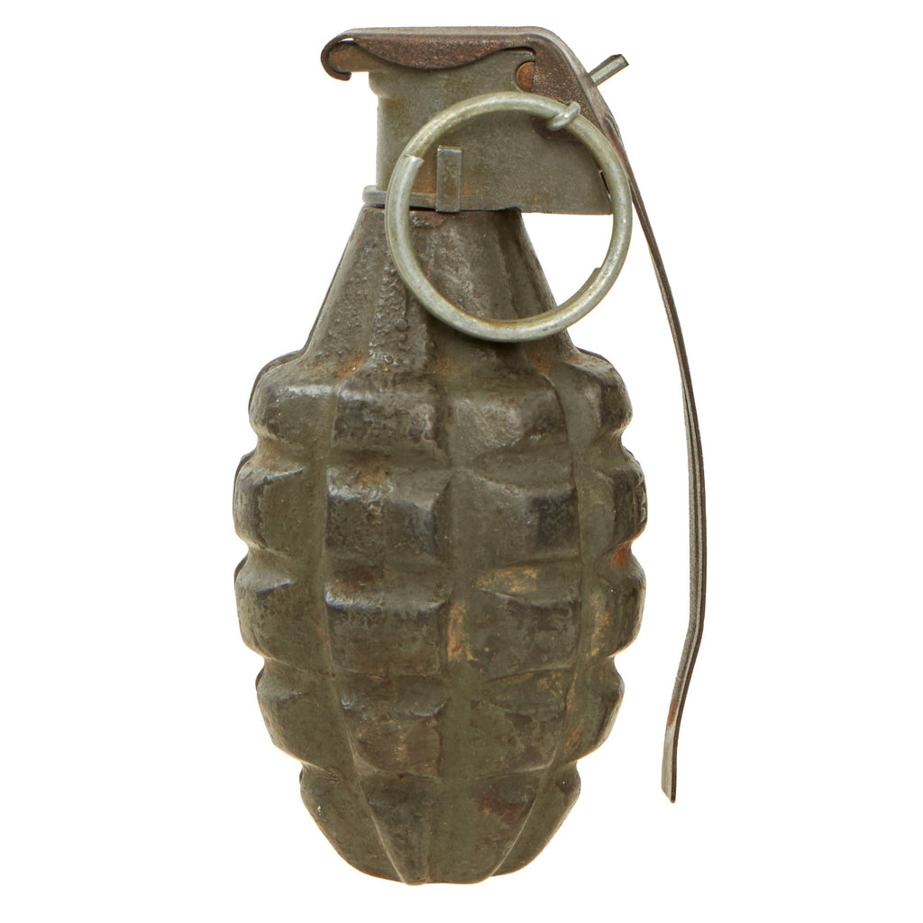 Original U.S. Pre-WWII Inert Early MkII Pineapple Fragmentation Grenade With M10A3 Fuze Original Items
