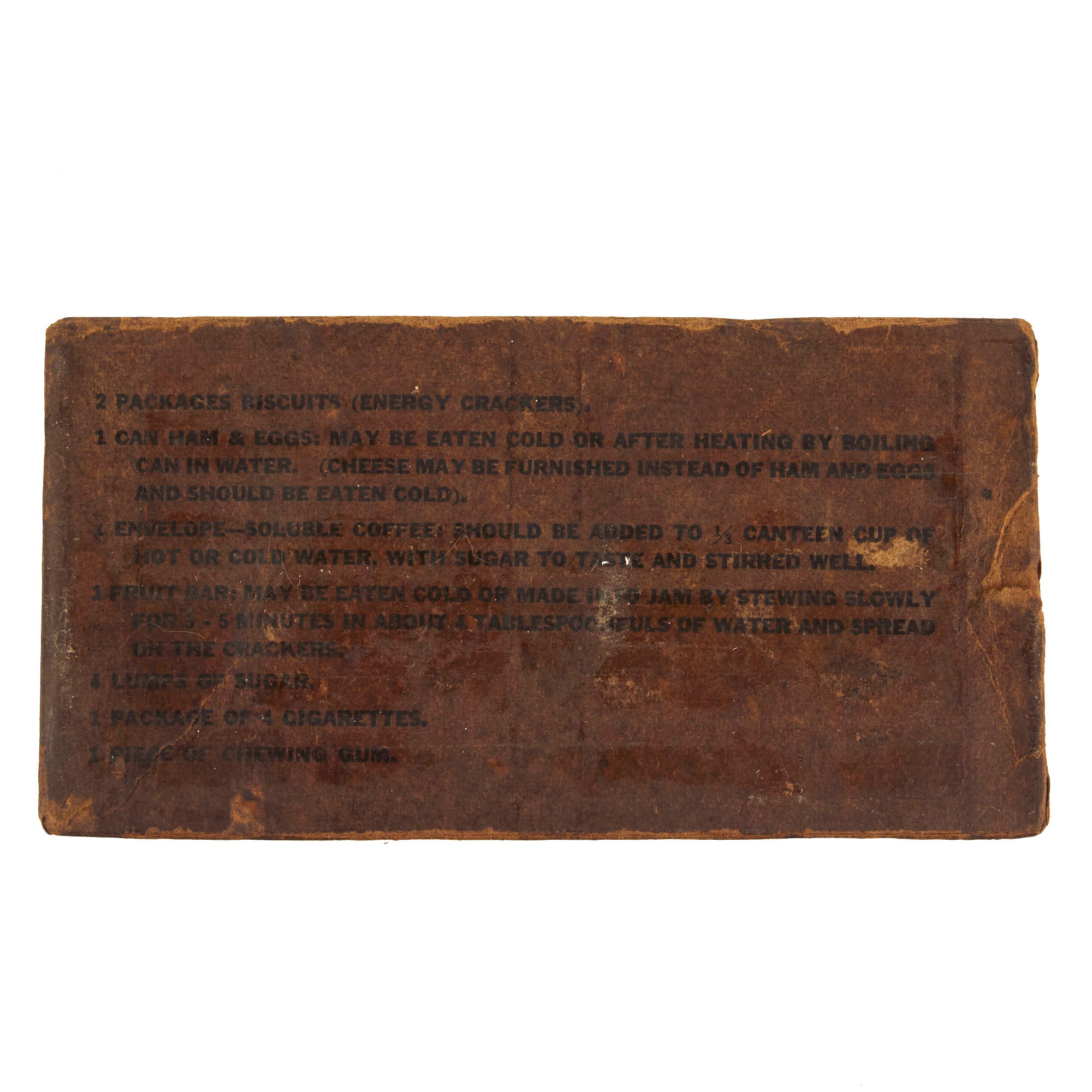 Wartime Ration Breakfast Original U.S. WWII Early War Unissued K Ration Breakfast Unit by Phili ...