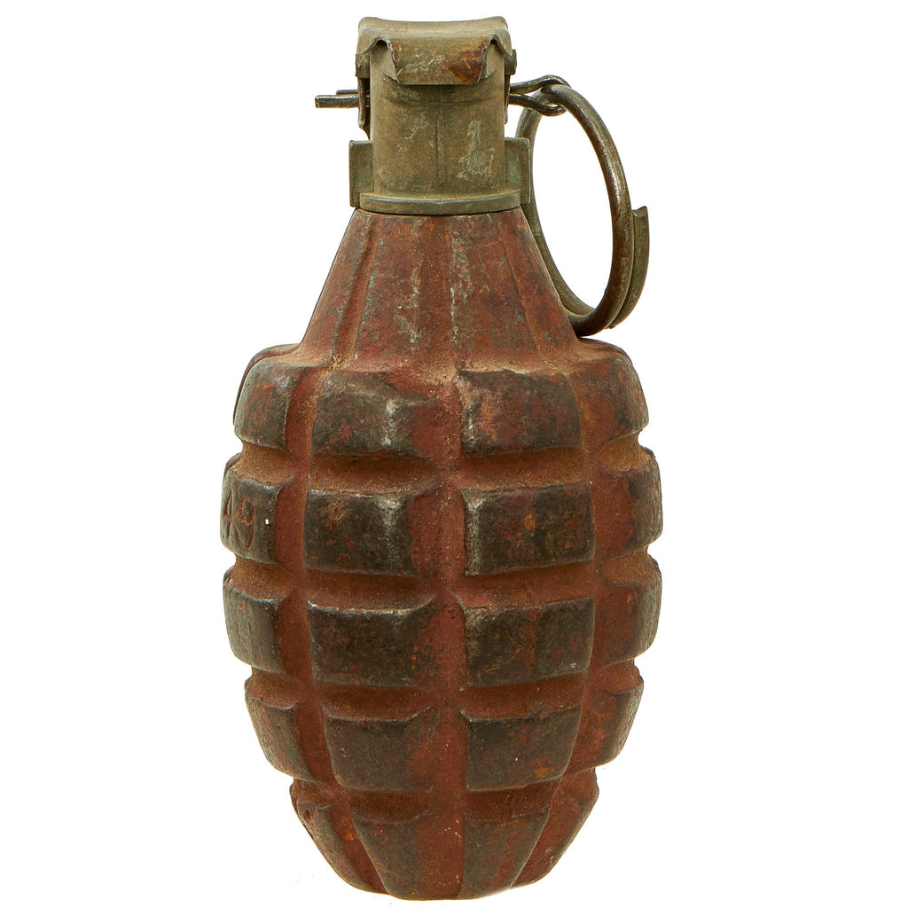 Original U.S. WWII Era Inert MkII Pre War Red Practice Pineapple Grena ...