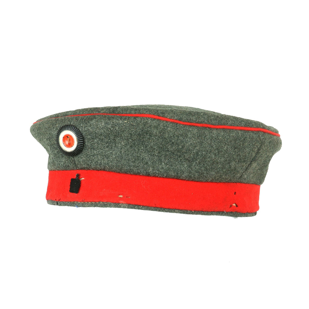 Original Imperial German WWI Unit Marked M1907 Feldmütze Field Cap with National Cockade & Spare Original Items