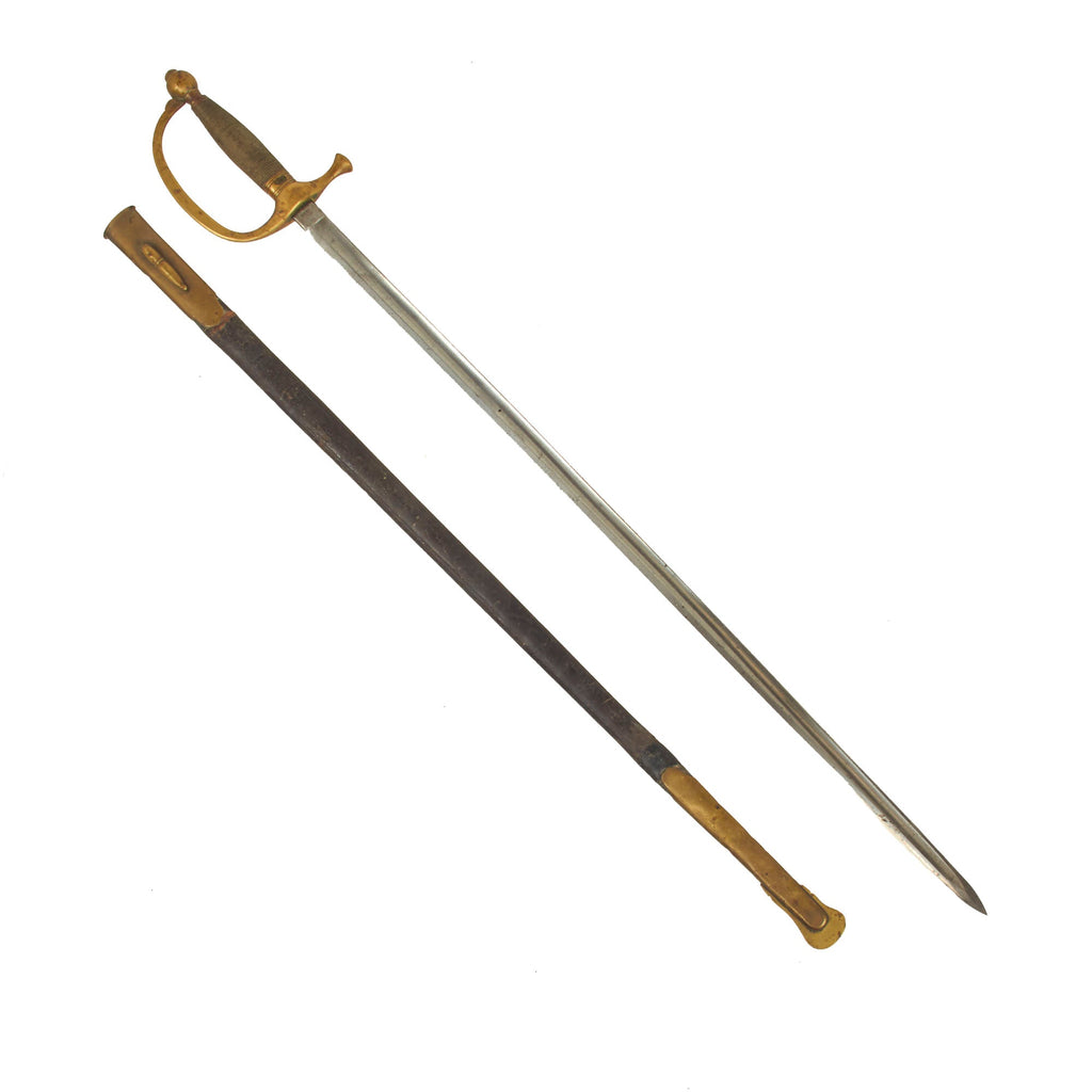 Original U.S. Civil War M-1840 Musicians Sword by Ames Mfg. Co. with Scabbard - Dated 1864 Original Items
