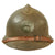 Original French WWII Model 1926 Adrian Infantry Helmet with 54cm Liner & Chinstrap - Olive Green Original Items