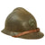 Original French WWII Model 1926 Adrian Infantry Helmet with 54cm Liner & Chinstrap - Olive Green Original Items
