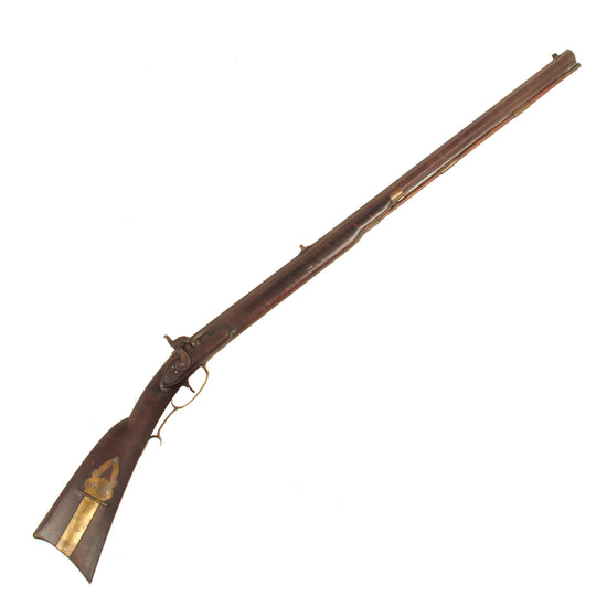 Original U.S. Pennsylvania Percussion Rifle with Flame Figured Half Stock & Philadelphia Marked Lock - Circa 1850 Original Items