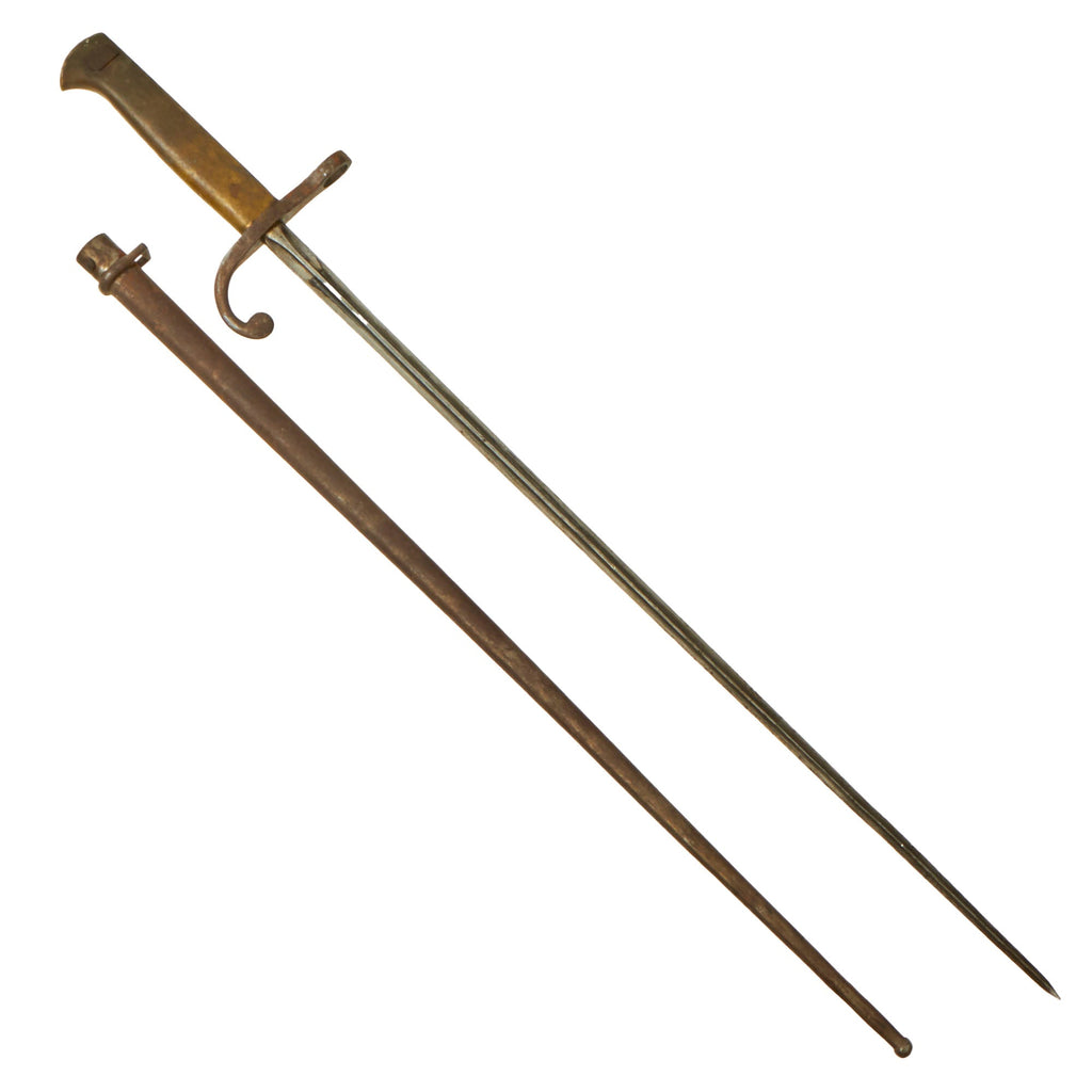 Original Uruguayan M1900 Cruciform Épée Bayonet & Scabbard for Belgian M1895 FN Mauser Original Items