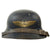 Original German WWII M38 Luftschutz Beaded Gladiator Air Defense Helmet with 59cm Liner - dated 1939 Original Items
