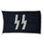 Original German WWII Enormous SS Runes Flag Purportedly Captured by GIs of the 80th Division Outside of Building in Erfurt in 1945 Alongside State Flag - 114” x 202” Original Items