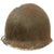 Original U.S. WWII Relic M1 Fixed Bale Front Seam Helmet Shell Recovered from Normandy in 1990s - Battle Damage Original Items
