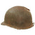 Original U.S. WWII Relic M1 Fixed Bale Front Seam Helmet Shell Recovered from Normandy in 1990s - Battle Damage Original Items