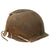 Original U.S. WWII Relic M1 Fixed Bale Front Seam Helmet Shell Recovered from Normandy in 1990s - Battle Damage Original Items