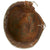 Original U.S. WWII Relic M1 Fixed Bale Front Seam Helmet Shell Recovered from Normandy in 1990s - Battle Damage Original Items