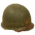 Original U.S. WWII Major’s M1 Fixed Bale Helmet with Int'l Molded Plastics Liner and Green Buckle Liner Chinstrap Original Items