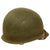 Original U.S. WWII Major’s M1 Fixed Bale Helmet with Int'l Molded Plastics Liner and Green Buckle Liner Chinstrap Original Items