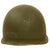 Original U.S. WWII Major’s M1 Fixed Bale Helmet with Int'l Molded Plastics Liner and Green Buckle Liner Chinstrap Original Items