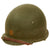 Original U.S. WWII Major’s M1 Fixed Bale Helmet with Int'l Molded Plastics Liner and Green Buckle Liner Chinstrap Original Items