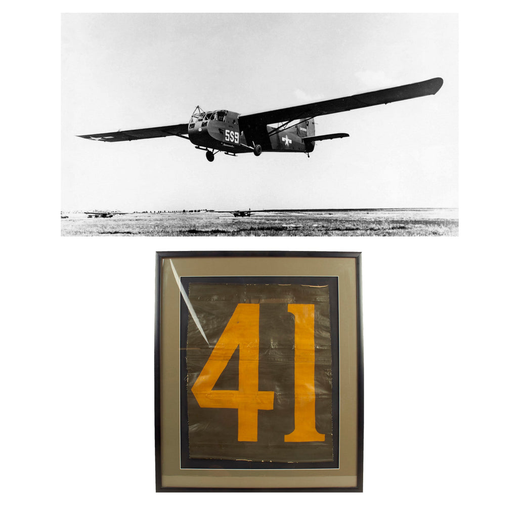 Original U.S. WWII Waco CG-4 Glider Frame Cut Skin Section - 31” x 26 ½” Original Items