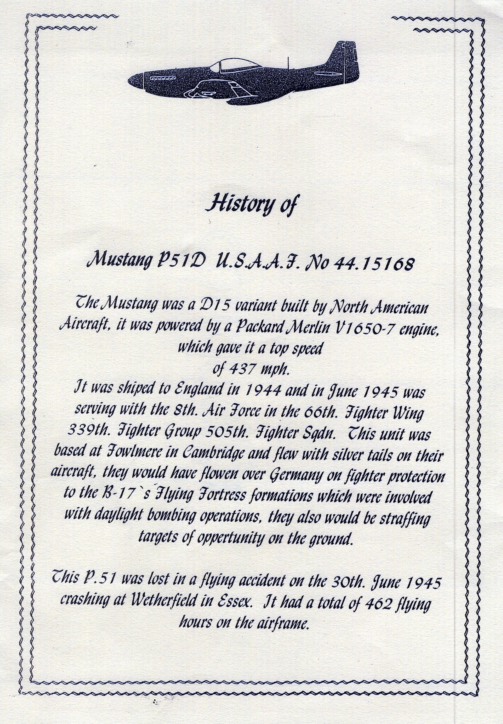 Original U.S. WWII P51 Mustang No 44.15168 Bearing Race Recovered From