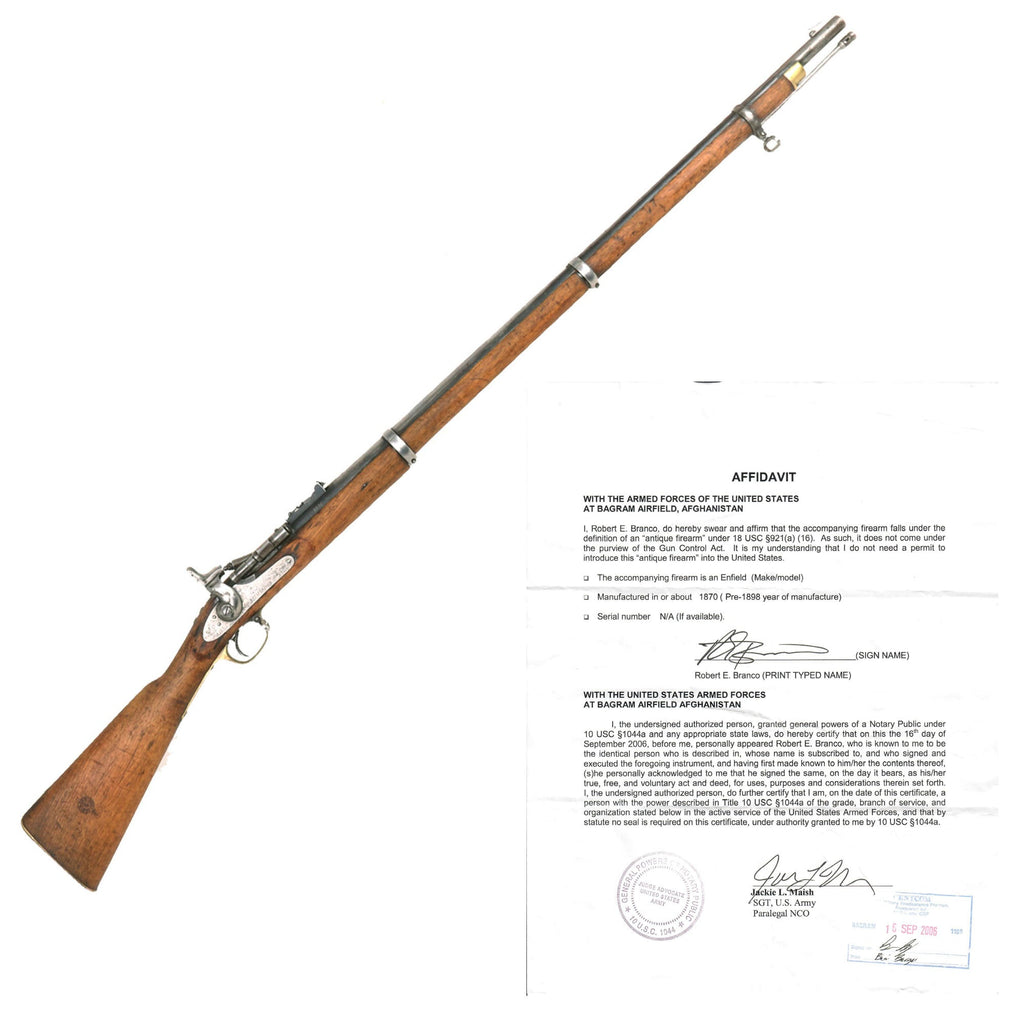 Original British Victorian P-1866 Snider-Enfield MkI* Rifle by Enfield dated 1870 - Documented USGI Afghanistan Bring Back Original Items