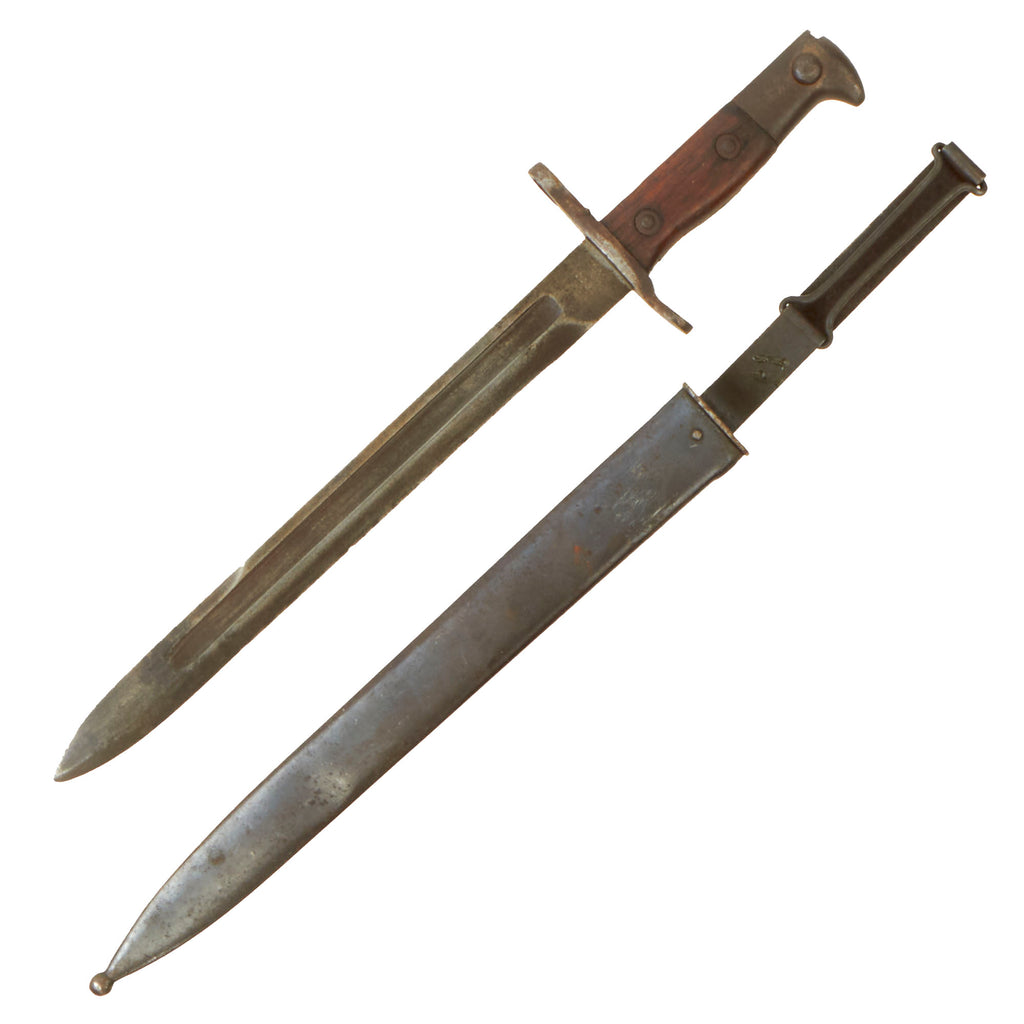 Original U.S. Philippine - American War Model 1892 Krag Rifle Bayonet and 2nd Pattern Scabbard - Dated 1900 Original Items