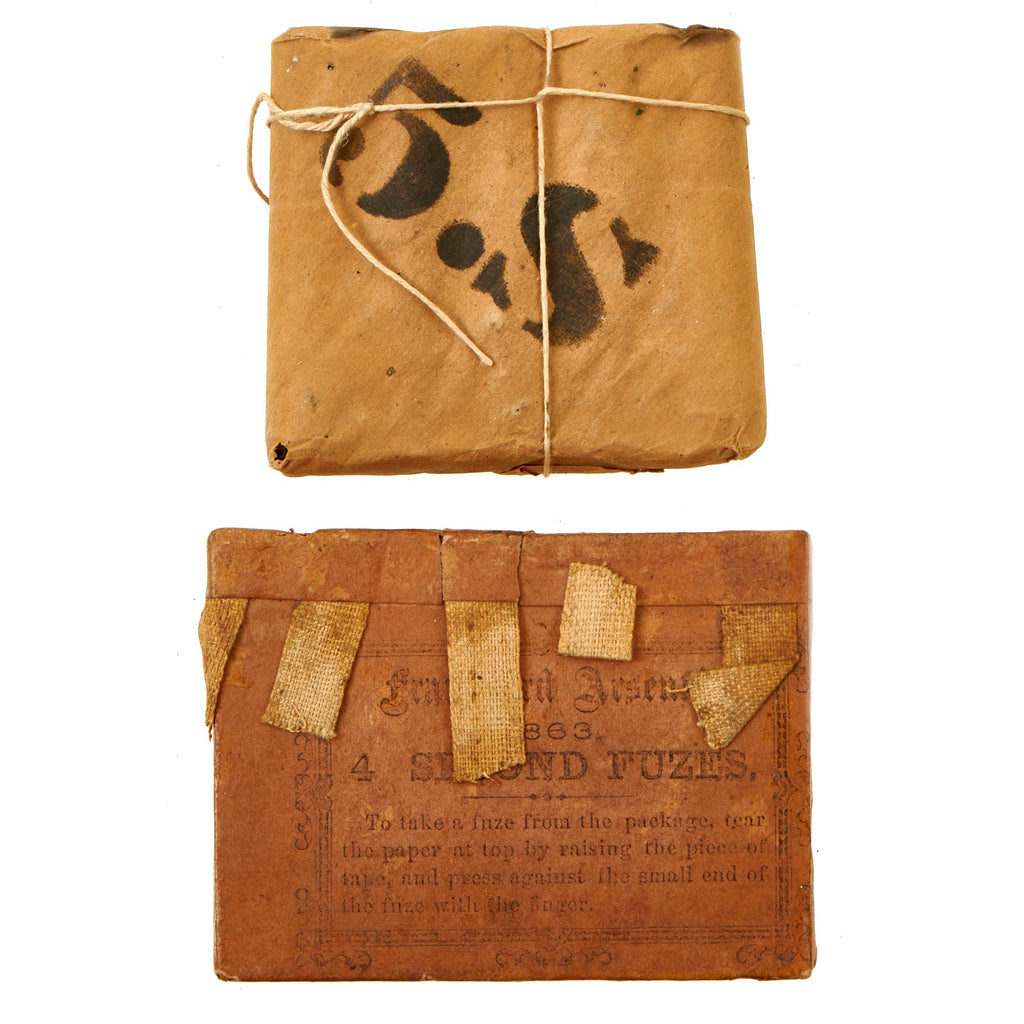 Original U.S. Civil War Unopened/Sealed Inert Packs of 4 Second and 5 Second Artillery Fuses Original Items