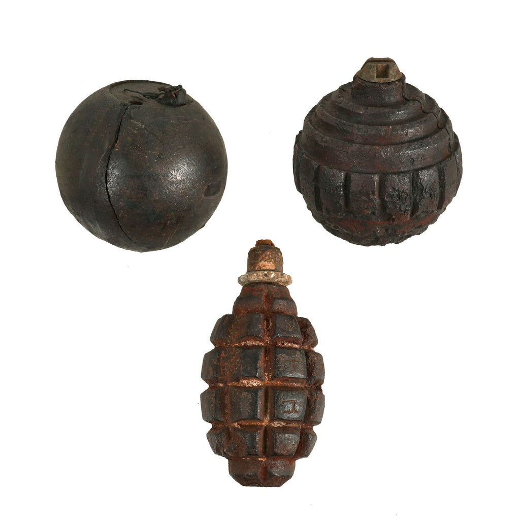 Original German French & British WWI Inert Relic Grenade Lot
