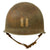 Original U.S. WWII Captain’s Bars Painted 1944 McCord Front Seam Swivel Bale M1 Helmet with Rare Inland Liner - Unknown Regiment Marking On Reverse Original Items