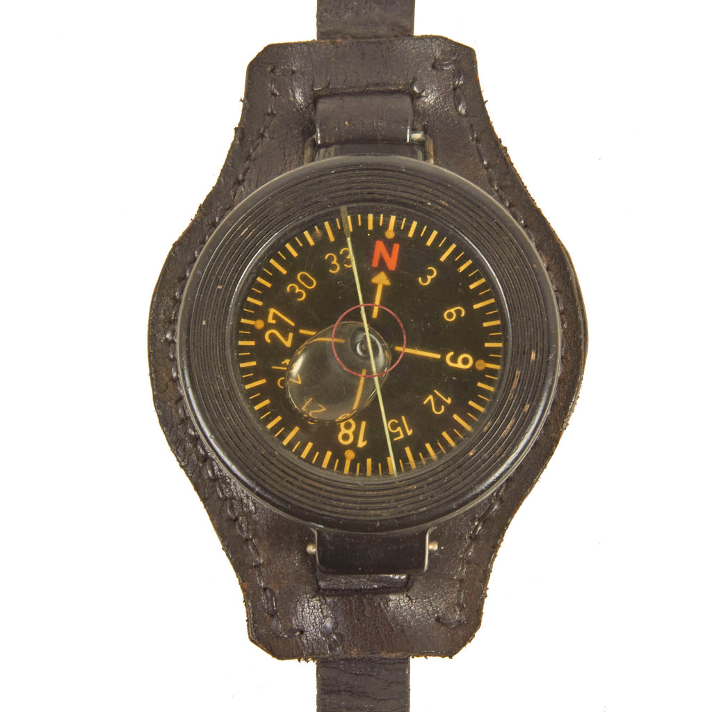 Original German WWII Luftwaffe Aviator Early Model AK 39 Wrist Compass by Kadlec Original Items