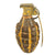Original U.S. WWII Inert MkII Pineapple Grenade with Yellow Ring & M10 Series Fuze Original Items