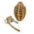 Original U.S. WWII Inert MkII Pineapple Grenade with Yellow Ring & M10 Series Fuze Original Items