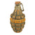 Original U.S. WWII Inert MkII Pineapple Grenade with Early “Centered” Yellow Ring & M10 Series Fuze Original Items