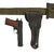 Original U.S. Vietnam War Era M-1956 Load-Carrying Equipment Belt With Black M1911 Holster With Replica M1911 Pistol Prop, First Aid Pouch With Bandage and Magazine Pouch Original Items