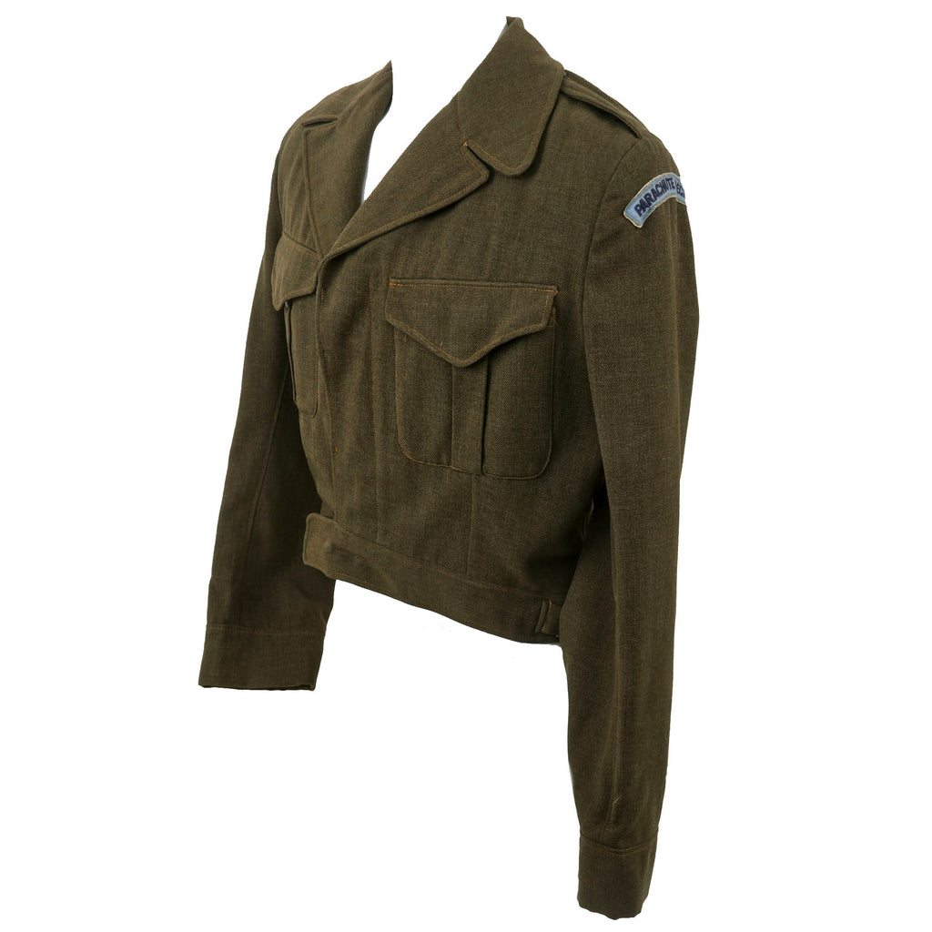 Original British WWII Airborne Parachute Regiment Officer’s Private Purchase Battledress Jacket Made From American Lend-Lease Wool Original Items