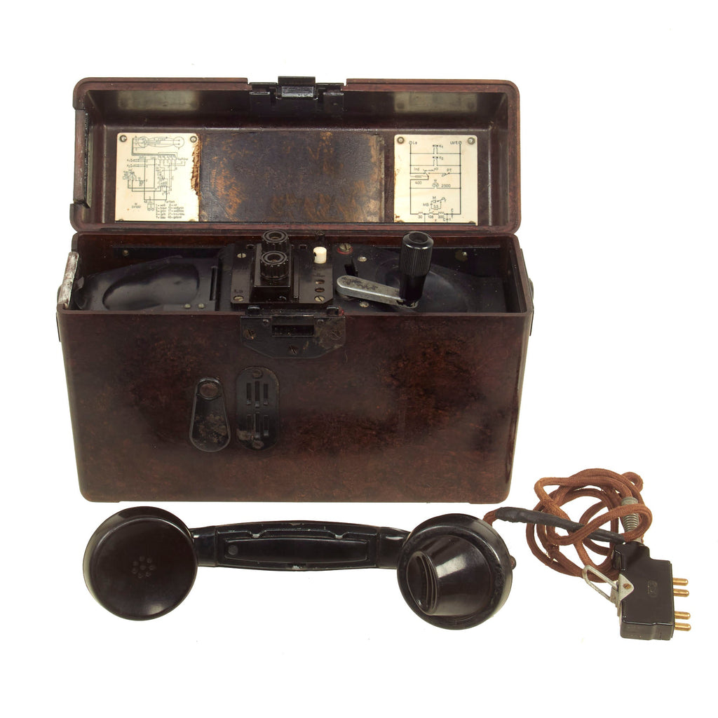 Original German WWII Wehrmacht Model FF33 Field Telephone Dated 1943 - Feldfernsprecher 33 Original Items