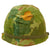 Original U.S. Vietnam M1 Helmet with Reversible Camouflage Cover and Liner - Complete Original Items