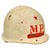 Original WWII U.S. Navy MP Painted 1943 McCord Fixed Bale M1 Helmet with Westinghouse Liner Original Items