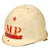 Original WWII U.S. Navy MP Painted 1943 McCord Fixed Bale M1 Helmet with Westinghouse Liner Original Items