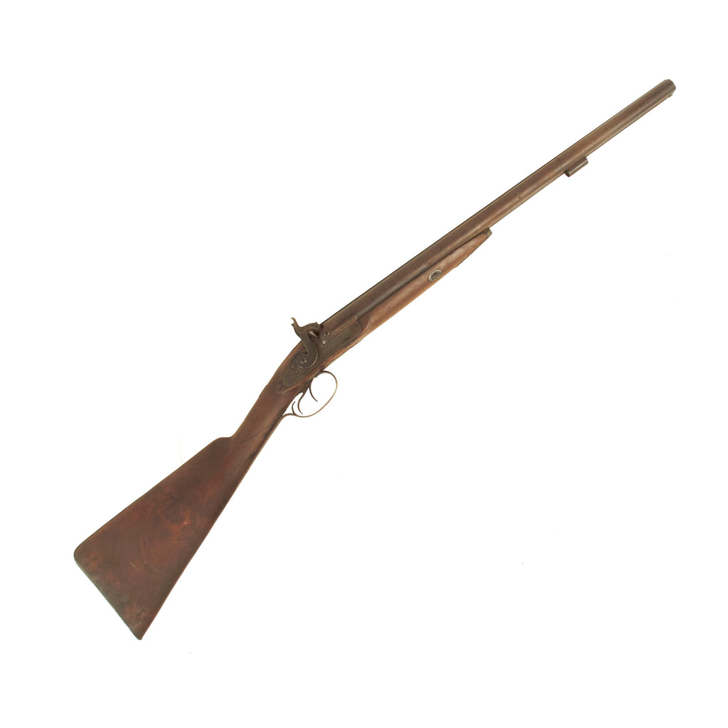 Original British 16 Bore Double Barrel Percussion Shotgun by Rippon & Burton in Grade 2 "As Found" Condition - c. 1840 Original Items