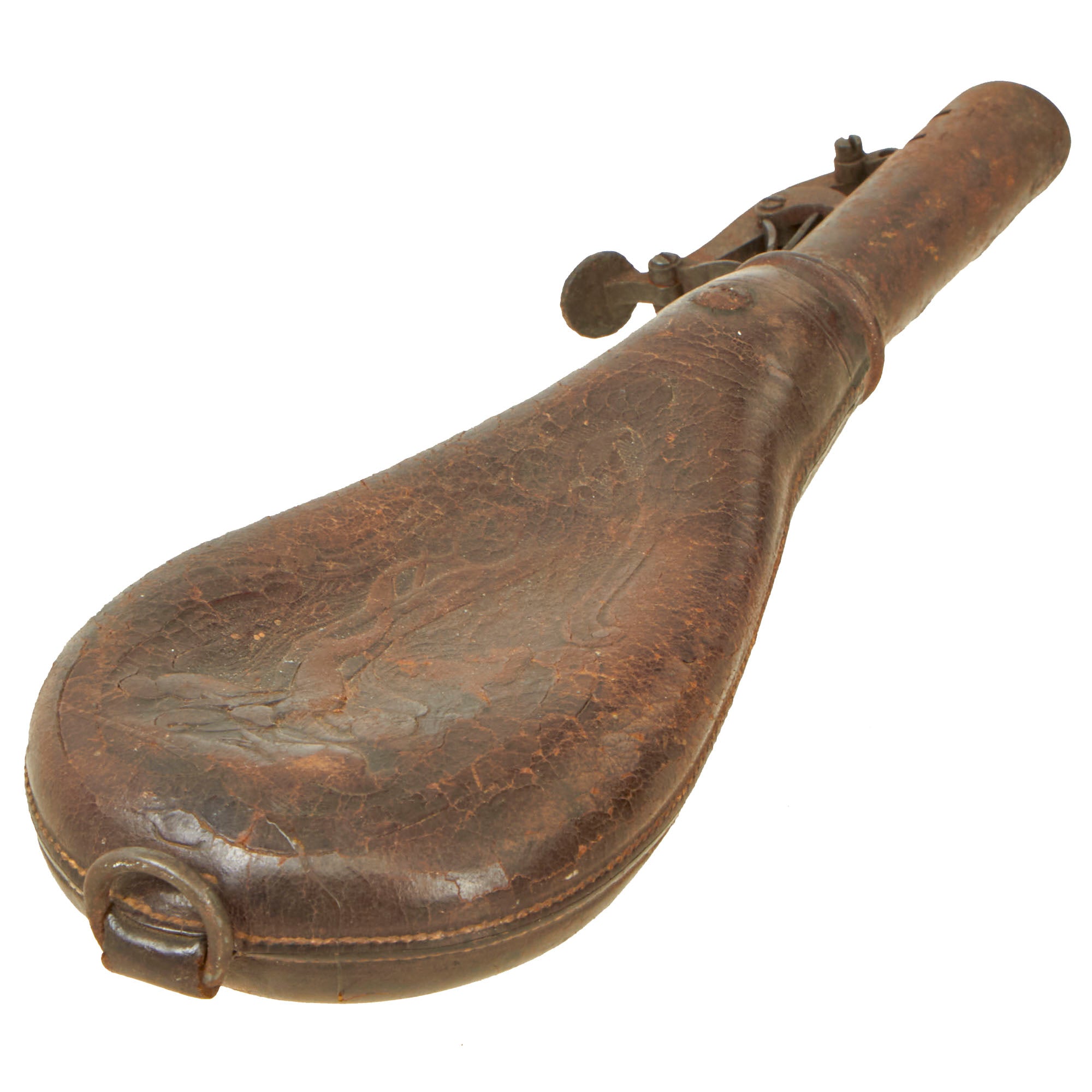 Powder Shot Flask Original U.S. Civil War Era Named Powder Flask & Shot Flask ...