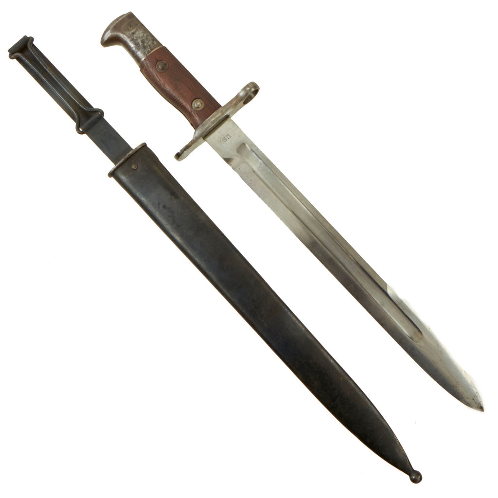 Original U.S. Philippine - American War Model 1892 Krag Rifle Bayonet and 2nd Pattern Scabbard - Dated 1902 Original Items