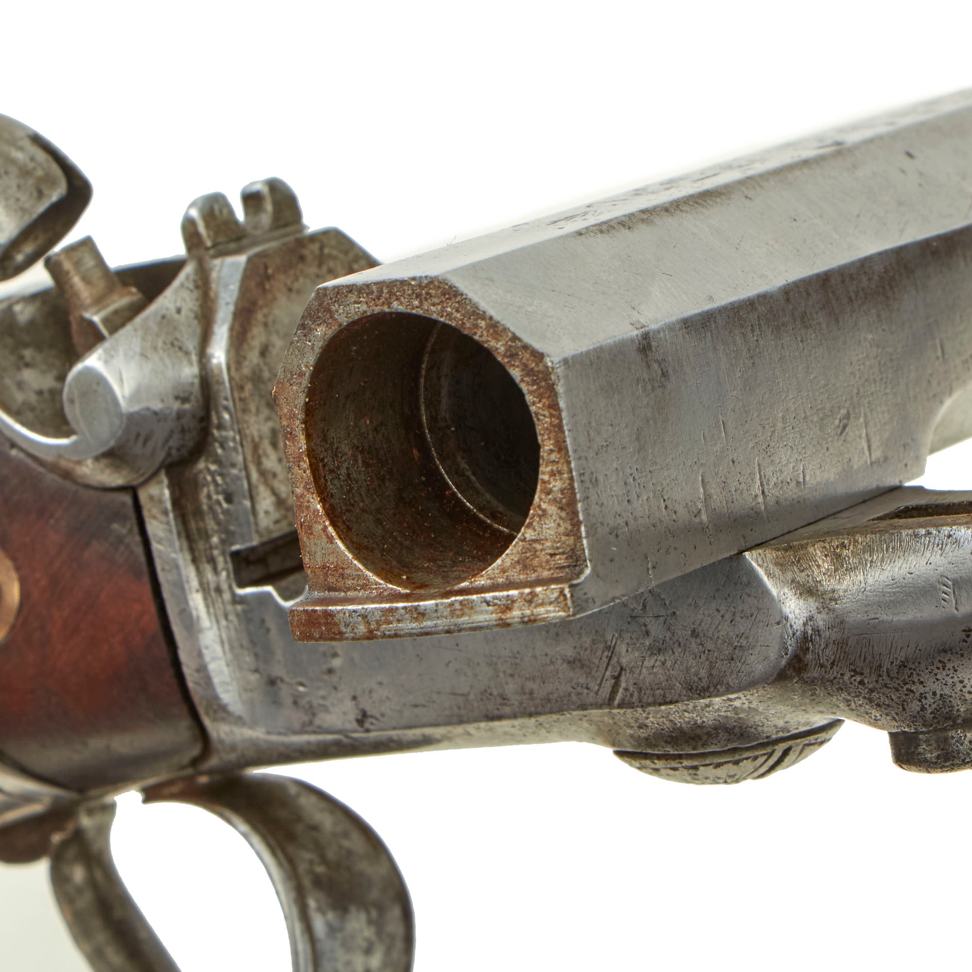 Original French Single Shot Swivel Breech Loading Percussion Pistol by ...