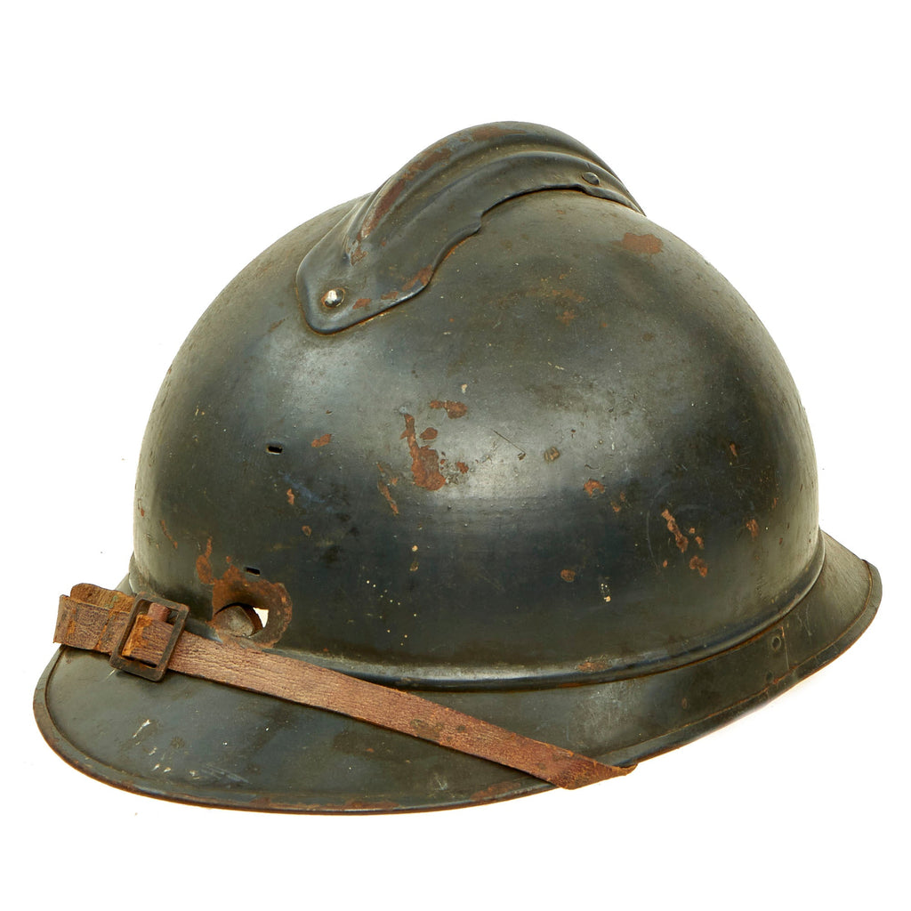 Original French WWI Issue Model 1915 Adrian Helmet in Horizon Blue wit – International Military Antiques