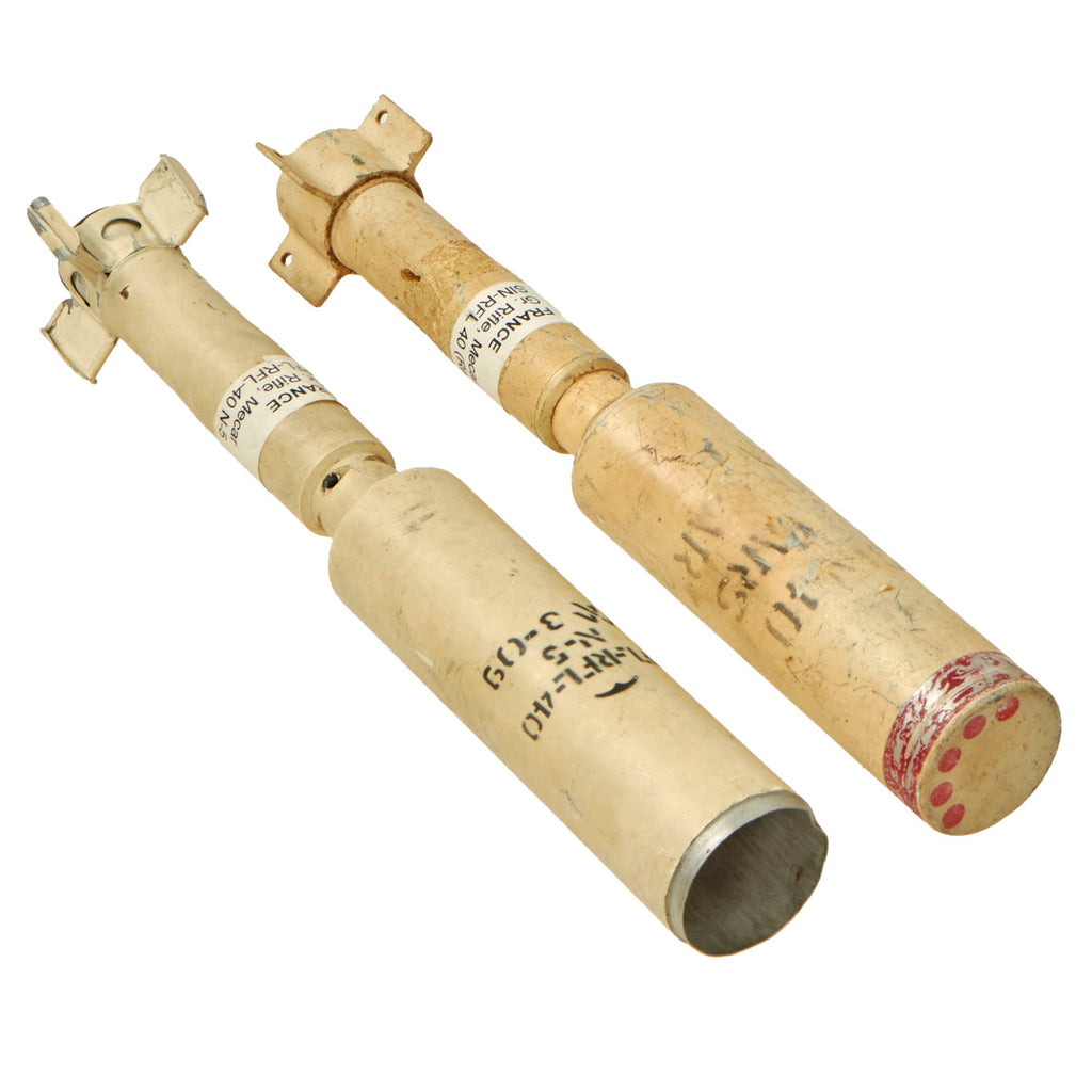 Original Belgian Cold War Era Inert Pair of 40mm Illumination Rifle Grenades, Belgium Original Items