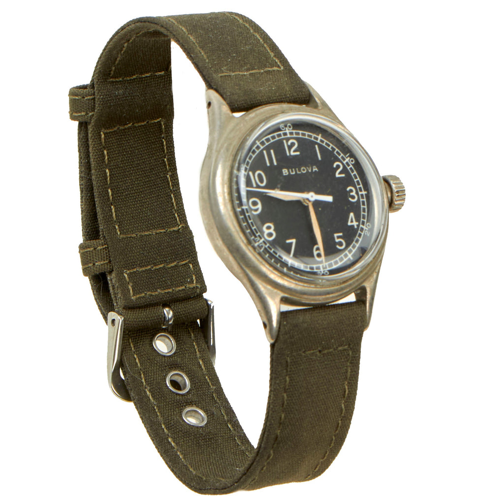 Original U.S. WWII 1943 Type A-11 USAAF Wrist Watch by Bulova - Fully Functional Original Items