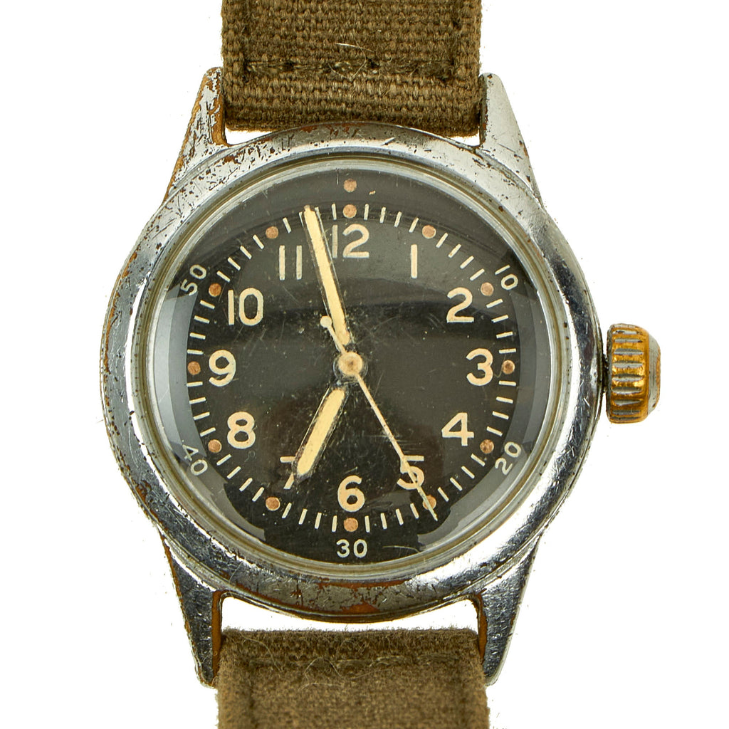 Original U.S. WWII 1943 Type A-11 USAAF Wrist Watch by Bulova - Fully Functional Original Items