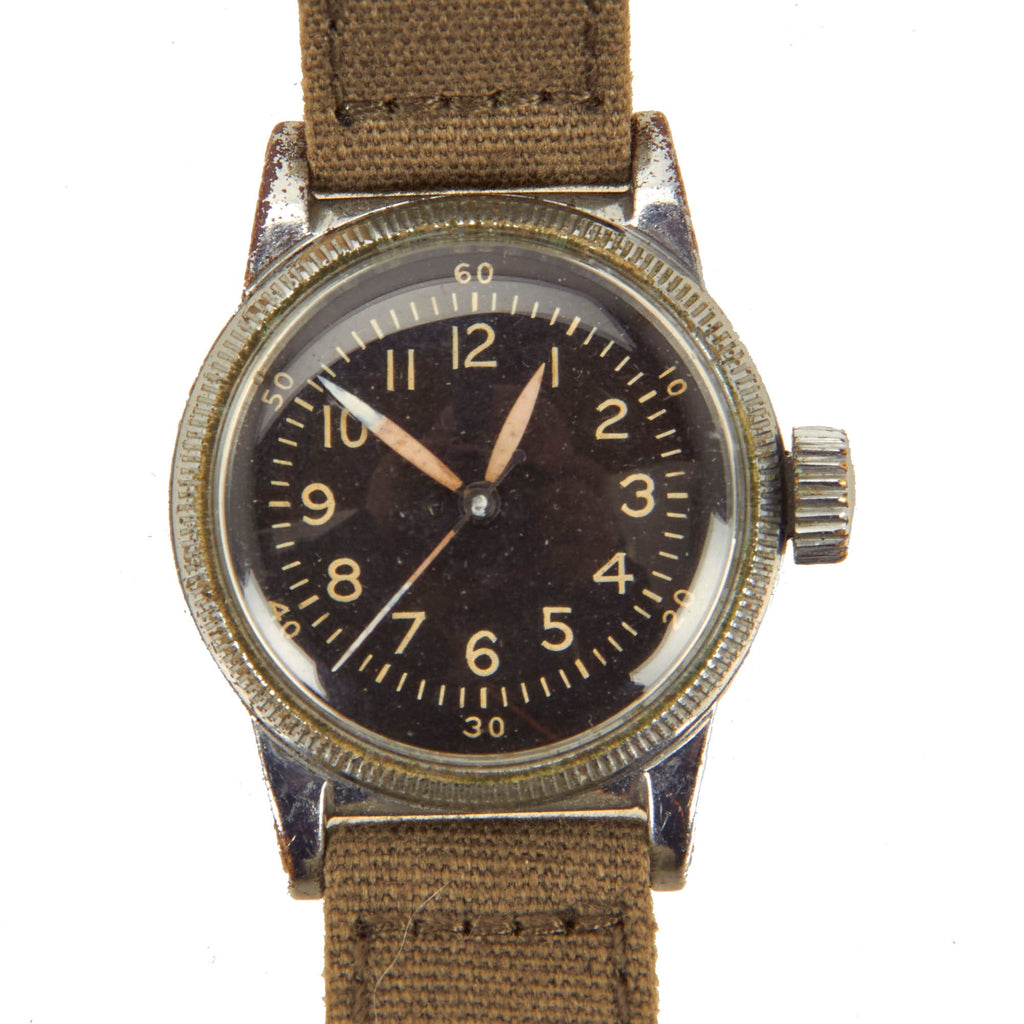 Original U.S. WWII 1945 dated Type A-11 US Army Wrist Watch by Waltham - Fully Functional Original Items