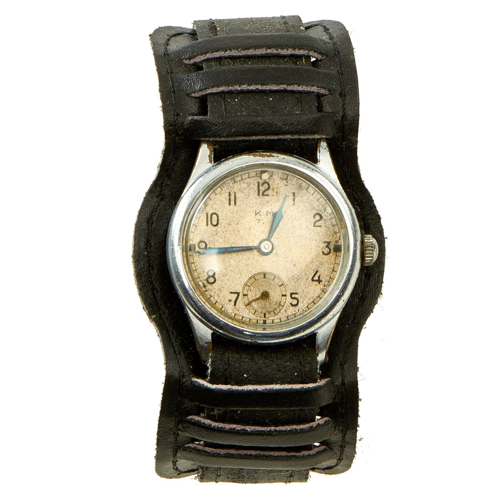 DRAFT Original German WWII Kriegsmarine K.M. Wrist Watch by Siegerin - Fully Functional Original Items