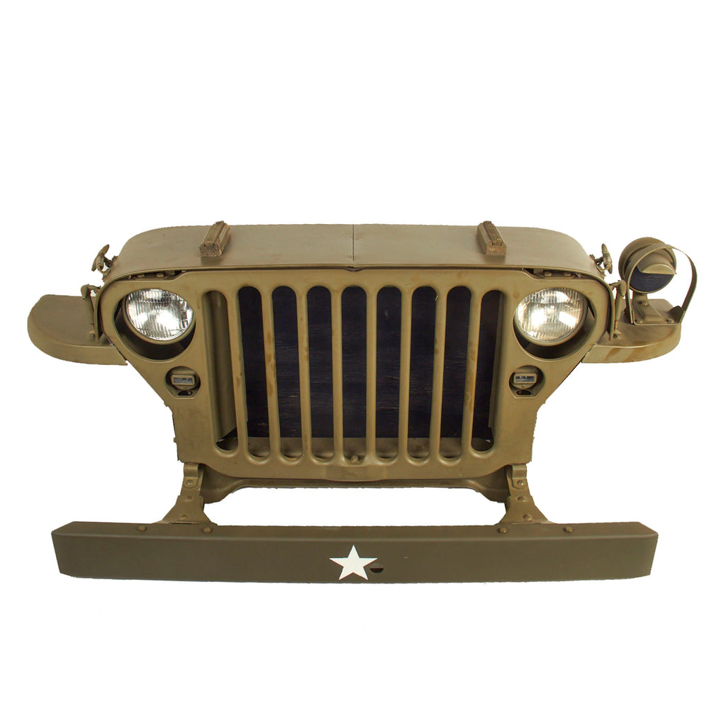 Original U.S. WWII Willys MB Jeep Front End Wall Display Original Items